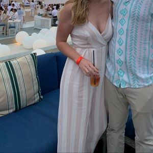 White striped jumpsuit